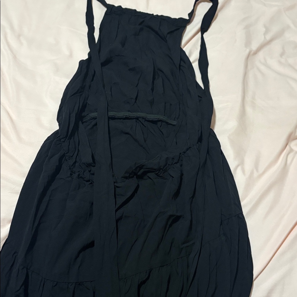 SHEIN Black Halter Tiered Maxi Dress - Picture 2 of 3
